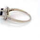 14K White Gold Sapphire & Halo Diamond Ring; 0.15CTW; Size 9.5; 3.0g