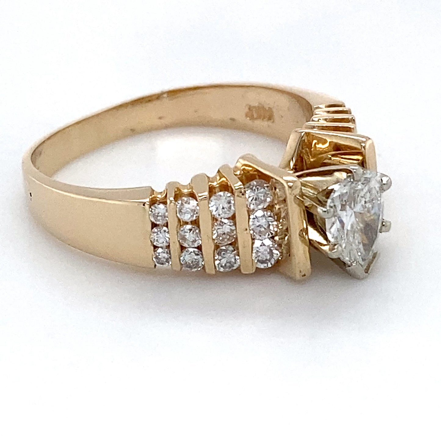14K Yellow Gold Diamond Ring; 1.44CTW; Size:9.5; 6.9g
