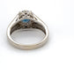 14K White Gold Topaz and Diamond Ring; 0.25CTW; Size 6