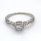 10K White Gold Diamond Ring; 0.55CTW; Size 8.75; 2.3g