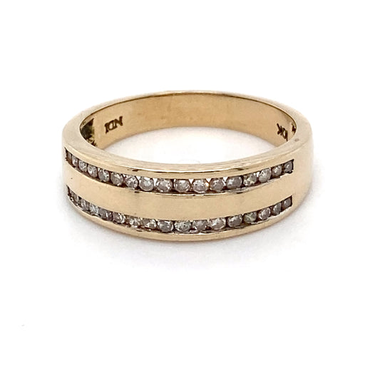 10K White Gold Diamond Ring; 0.170CTW; Size 7; 3.3g