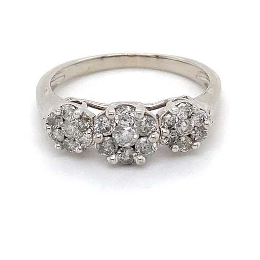 10K White Gold Diamond Ring; 0.50CTW; Size 9.5; 3.5g