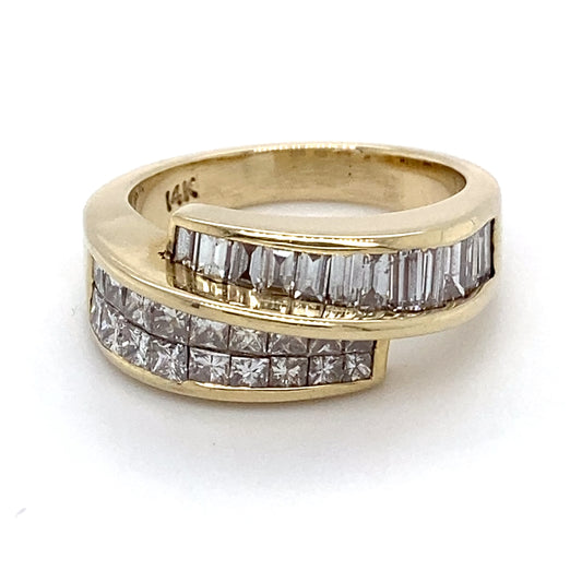 14K Yellow Gold Diamond Ring; 2.00CTW; Size 7; 8.0g