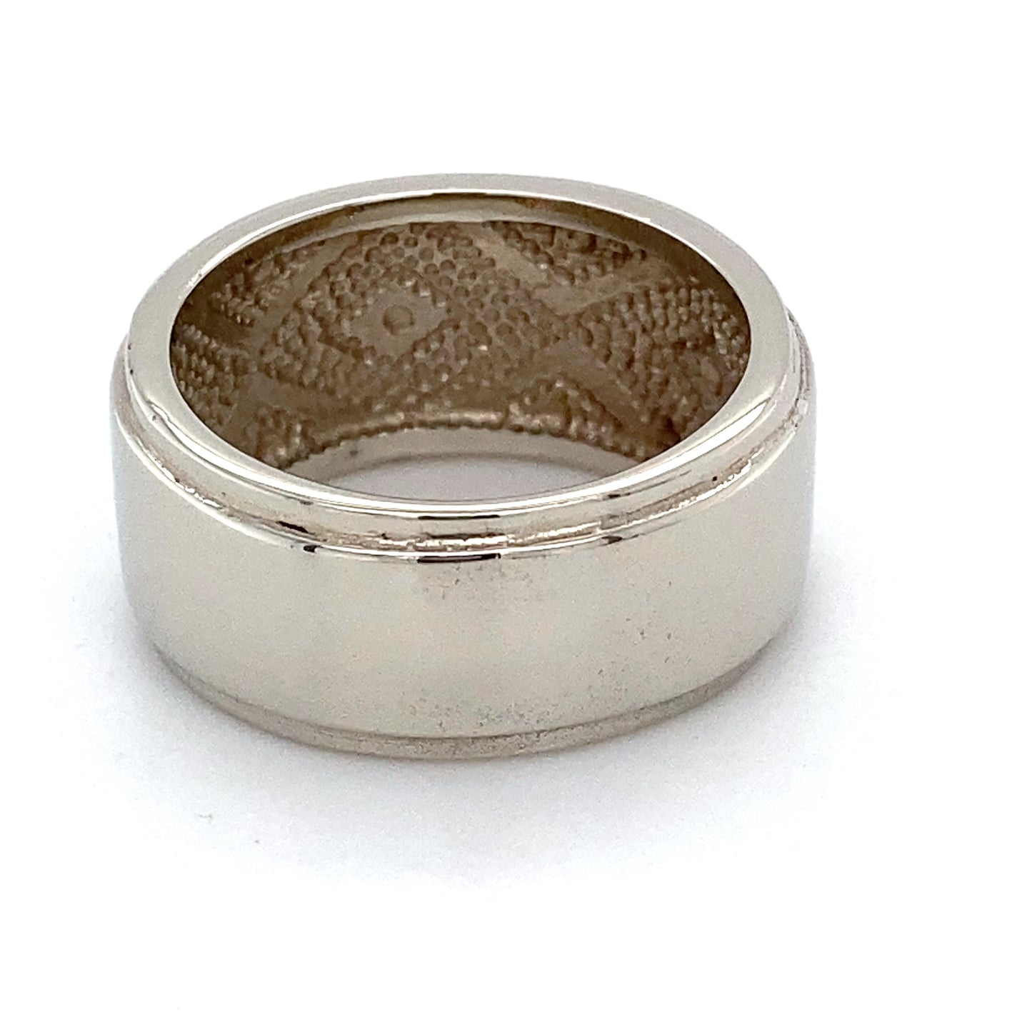 10K White Gold Harley Davidson Gentleman's Ring; 6.2DWT; Size 7