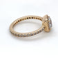 14K Yellow Gold Pandora Square Sparkle Halo Ring; Size: 6; 1.5DWT