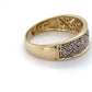 14K Two-Tone Gold (White/Yellow) Diamond Ring; 0.15CTW; Size 9; 3.4g