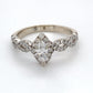 14K White Gold Diamond Ring; 0.56CTW; Size: 8; 2.5DWT