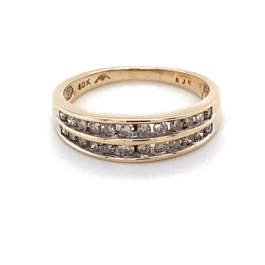 10K Yellow Gold Diamond Lady's Ring; 1.6DWT; Size 7