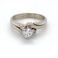 14K White Gold Diamond Stackable Ring; Size: 7; 4.4g