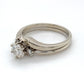 14K White Gold Diamond Stackable Ring; Size: 7; 4.4g