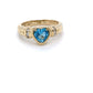 14K Yellow Gold Ring w/ Topaz + Diamonds 0.05CTW; Size 6.5; 5.5g