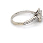 14K White Gold Halo Diamond Ring; 0.53CTW; Size 7.75; 3.5g