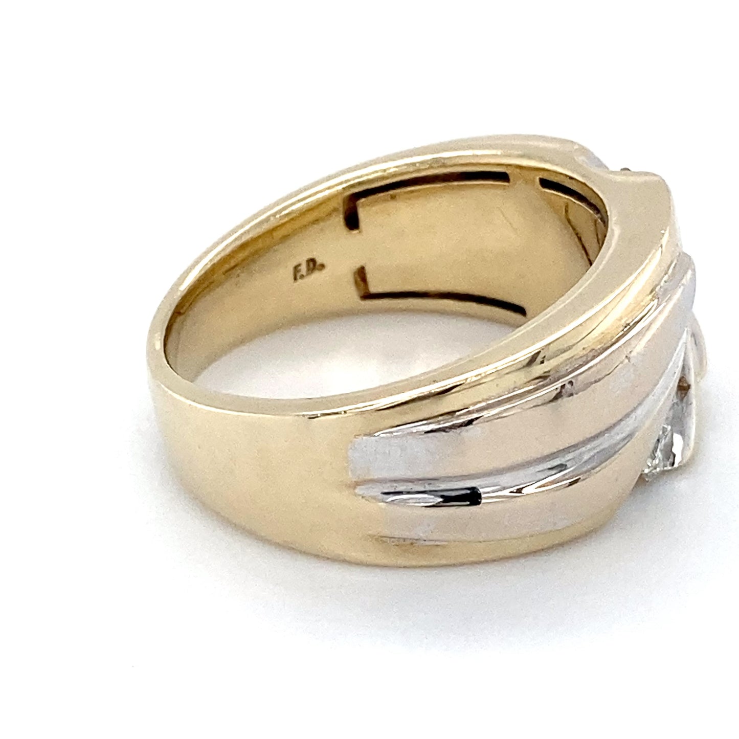 10K Yellow & White Gold Diamond Lady's Ring; 6.2DWT; Size 9.5