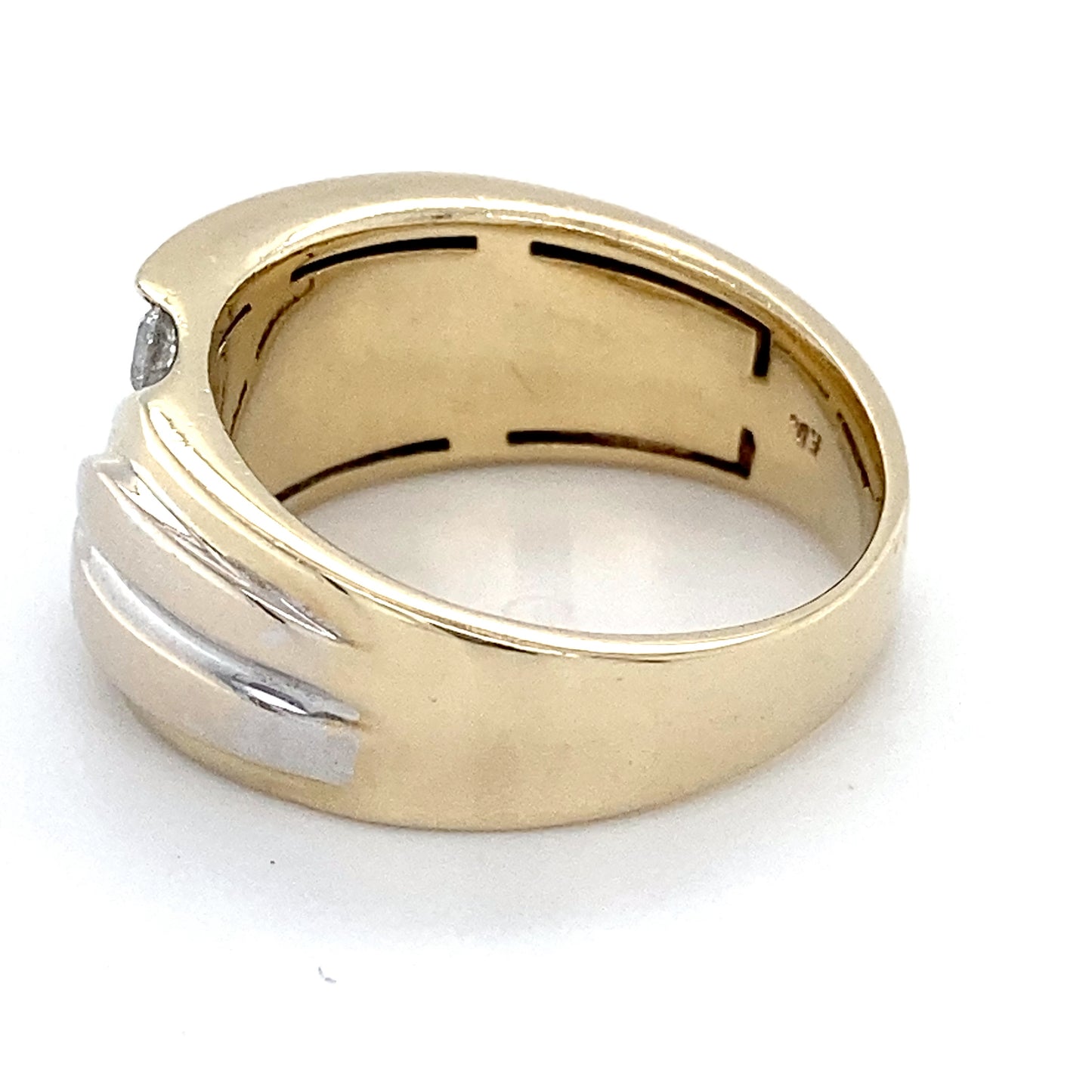 10K Yellow & White Gold Diamond Lady's Ring; 6.2DWT; Size 9.5