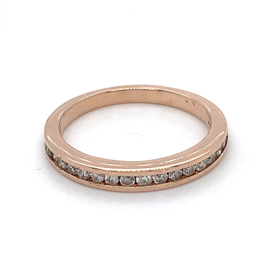 14K Rose Gold Diamond Ring; 0.25CTW; Size 7; 2.8g