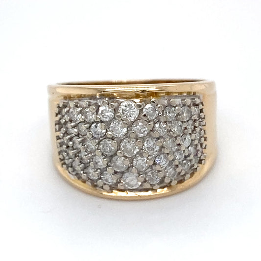 14K Yellow Gold Diamond Ring; 0.50CTW; Size 6.5; 6.8g