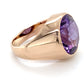 14K Yellow Gold Synthetic Sapphire Lady's Ring; 8.9DWT; Size 8