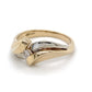 14K Two-Tone Gold Diamond Ring; 2.7DWT; Size 7; 4.2g