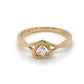 18K Yellow Gold Diamond Heart Ring; 0.08CTW; 1.9DWT; Size 7.5