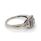 14K White Gold Halo Diamond Ring; 0.32CTW; Size 9; 3.3g