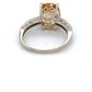 14K White Gold Citrine and Diamond Ring; 0.08CTW; Size 8; 3.9g