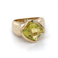 14K Yellow Gold Peridot Ring; 4.9DWT; Size 7; 7.6g