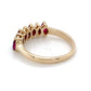 14K Yellow Gold Ruby & Diamond Ring; 0.25CTW; Size 5.5