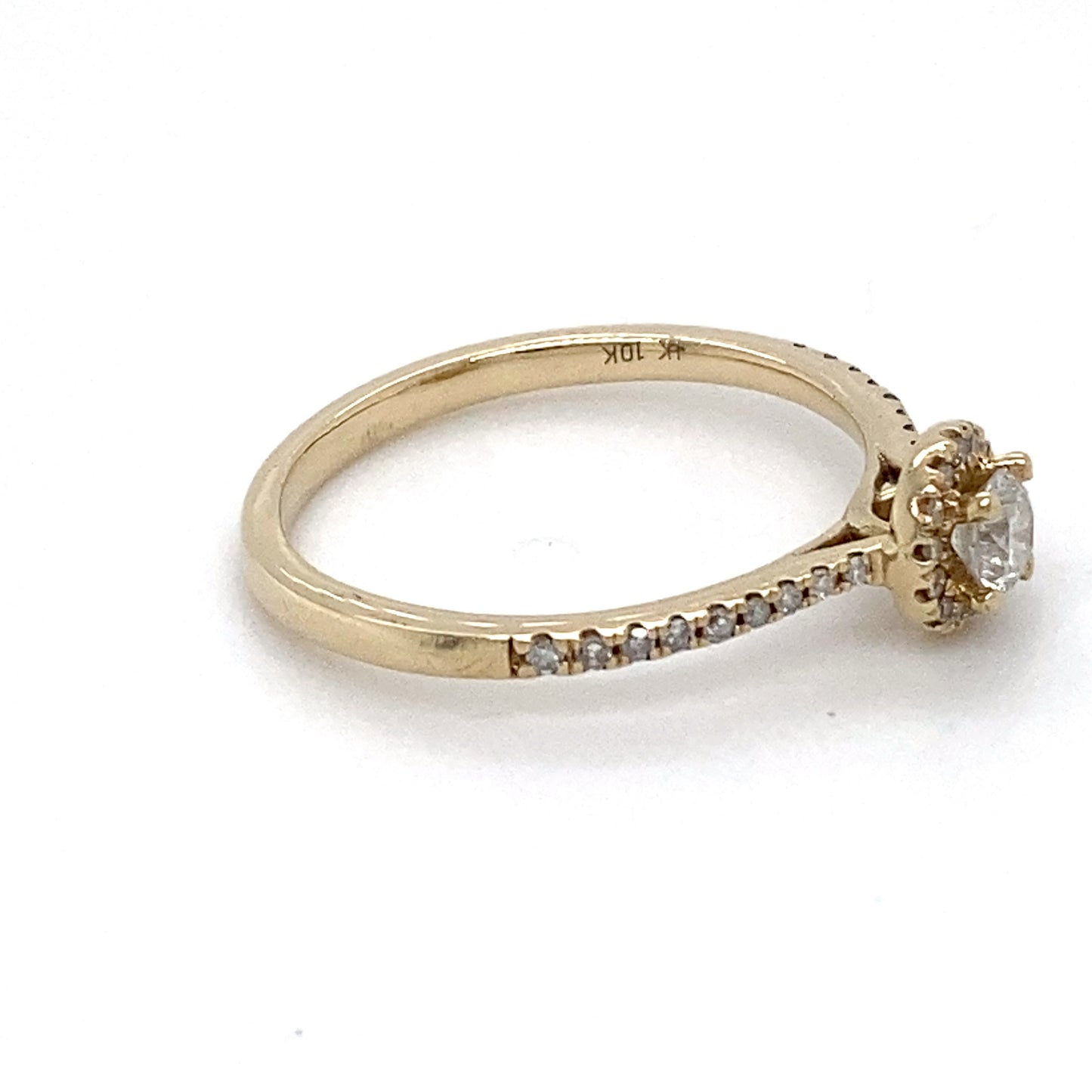 10K Yellow Gold Diamond Ring; 0.26CTW; Size 7; 1.7g