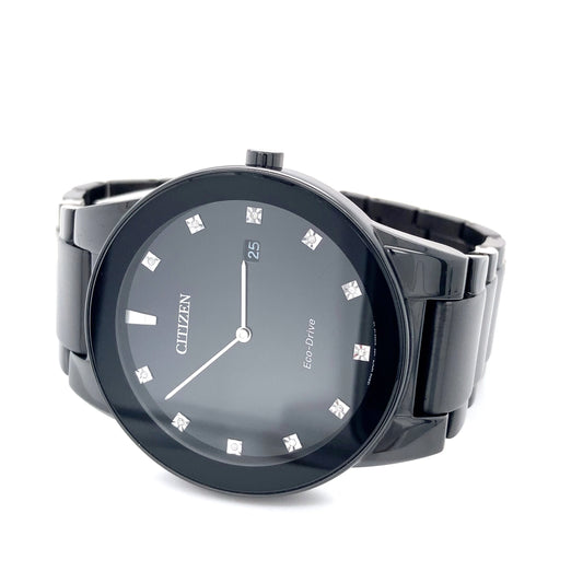 Citizen J165-S086892: Axiom Men's Eco-Drive Black Stainless Steel Watch