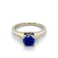 14K Yellow Gold Synthetic Sapphire Lady's Ring; 2.5DWT; Size 5