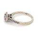 14K White Gold Diamond & Pink Tourmaline Ring; 1.5DWT; Size 4