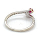 14K White Gold Diamond & Ruby Lady's Ring; 1.3DWT; Size 8