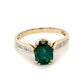 14K Yellow Gold Emerald Ring; 1.7DWT; 2.6g; Size 7