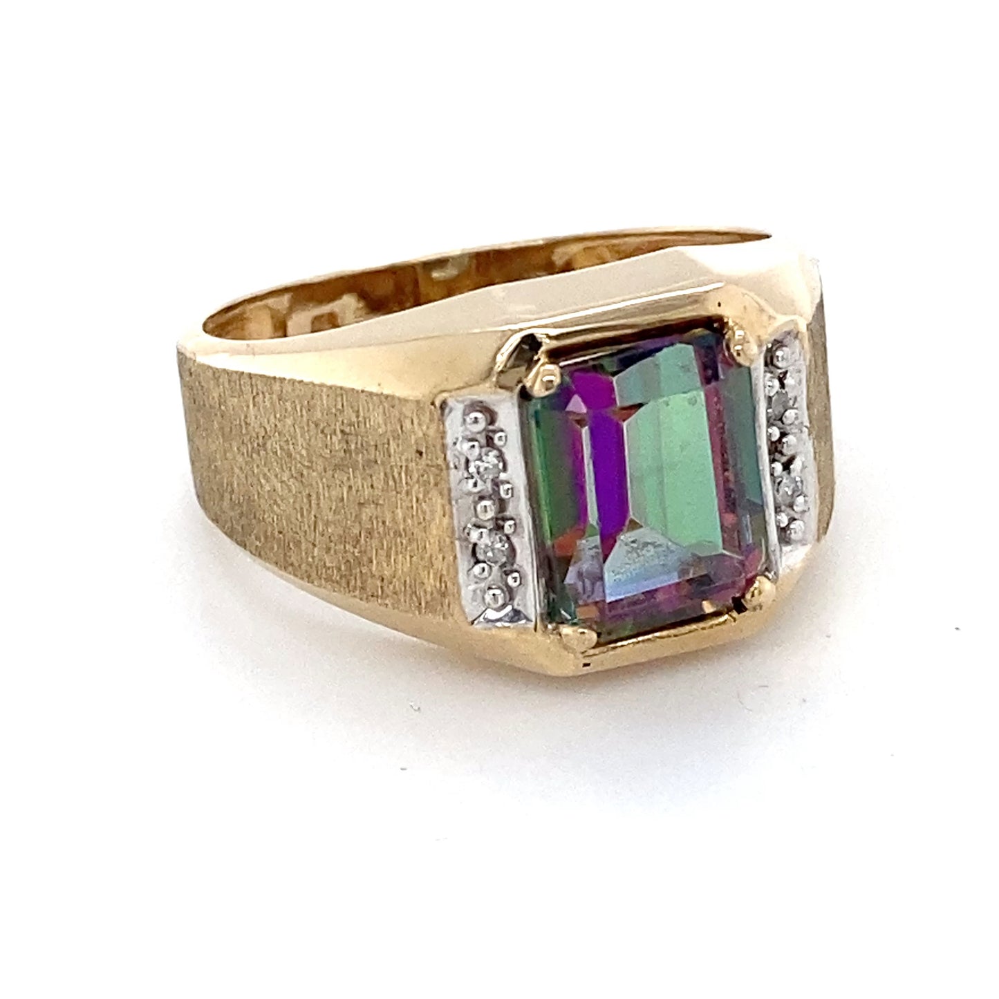 10K Yellow Gold Gentleman's Ring; 2.8DWT; Size 9