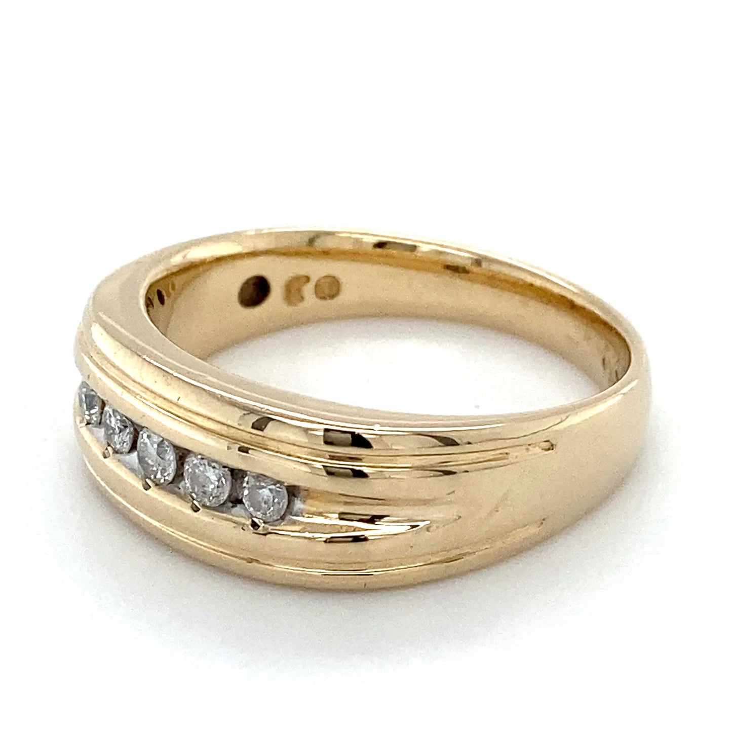 14K Yellow Gold Diamond Lady's Ring; 3.8DWT; Size 10.5