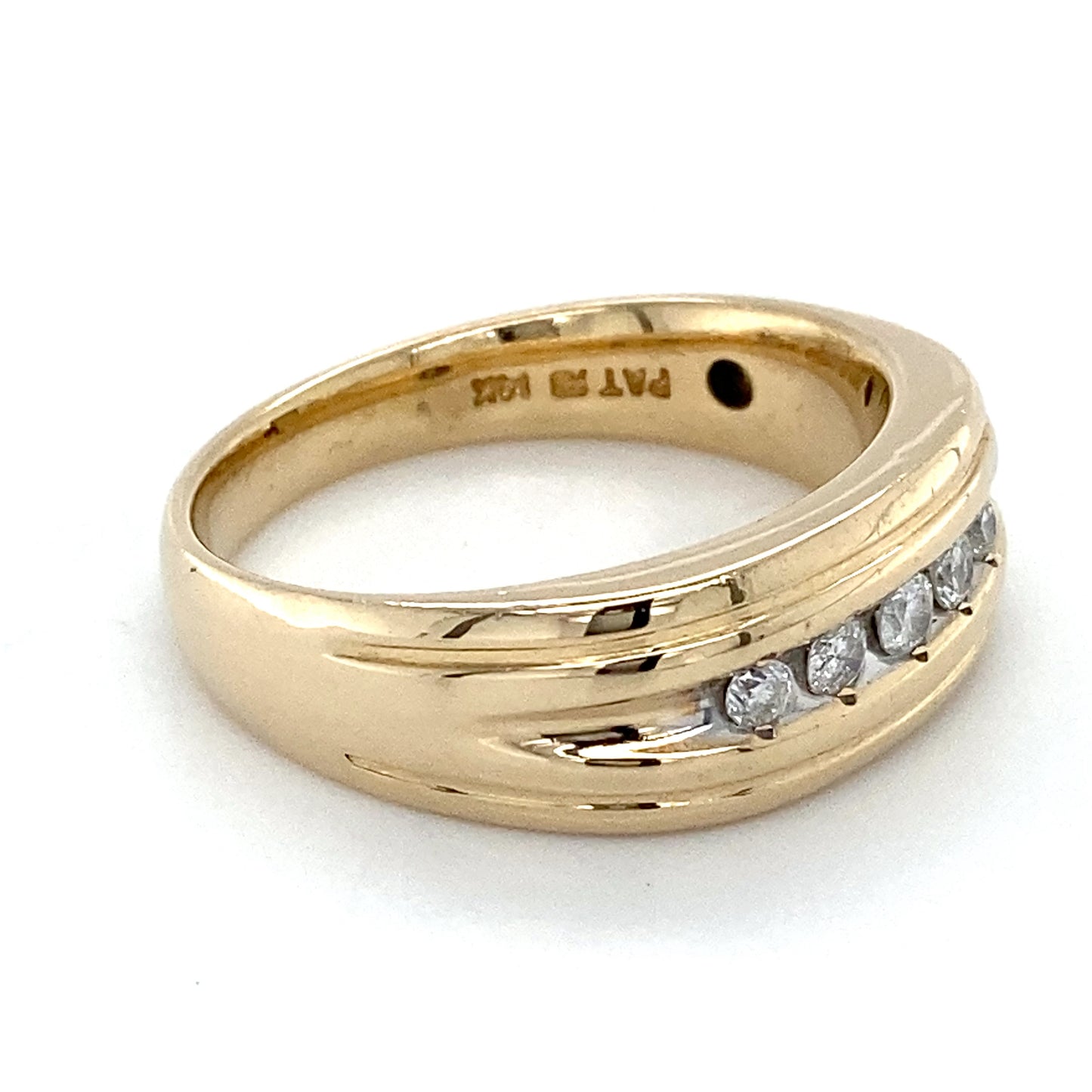 14K Yellow Gold Diamond Lady's Ring; 3.8DWT; Size 10.5