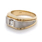 14K Yellow & White Gold Diamond Gentleman's Ring; 6.3DWT; Size 10.5