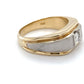 14K Yellow & White Gold Diamond Gentleman's Ring; 6.3DWT; Size 10.5