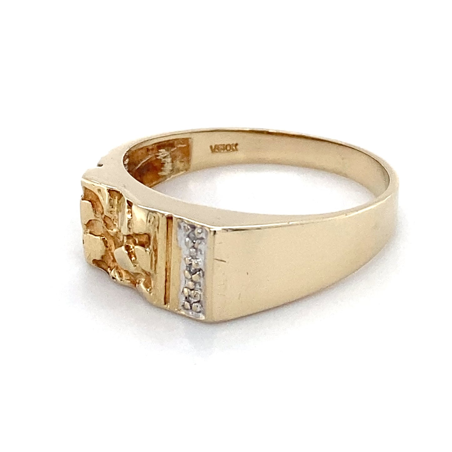 10K Yellow Gold Gentleman's Ring; 2.1DWT; Size 10