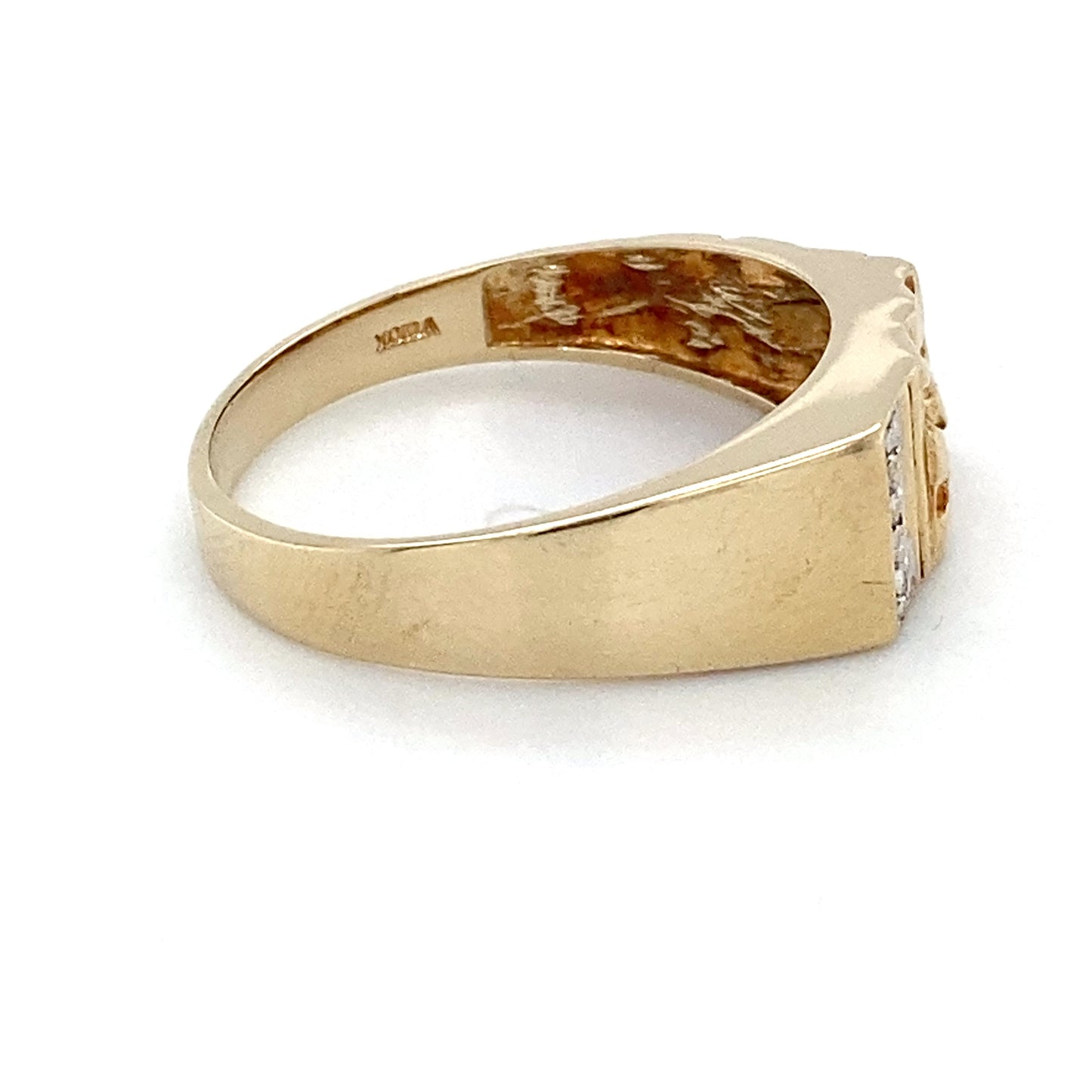 10K Yellow Gold Gentleman's Ring; 2.1DWT; Size 10
