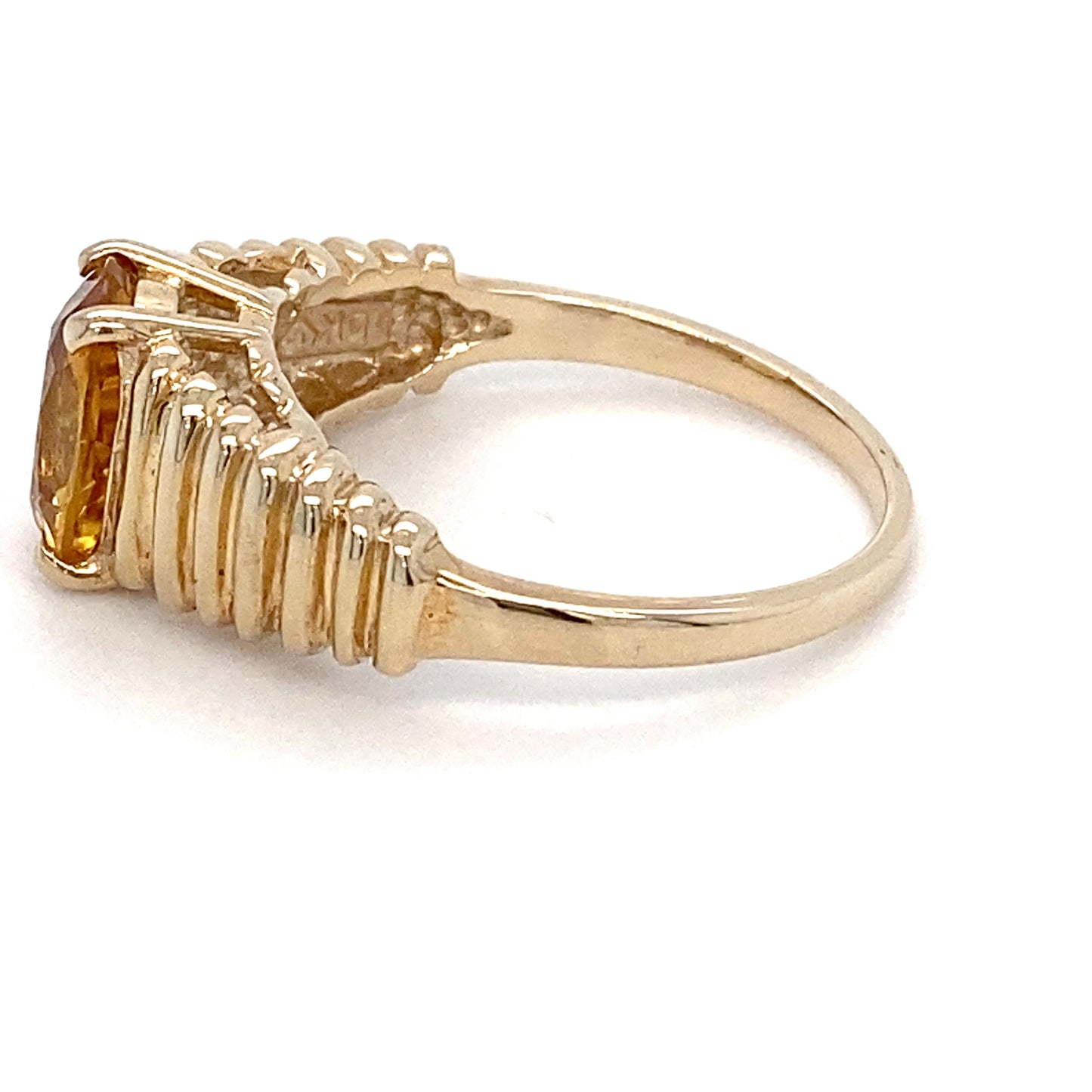 10K Yellow Gold Citrine Ring; 1.40CTW; Size 7; 2.1DWT