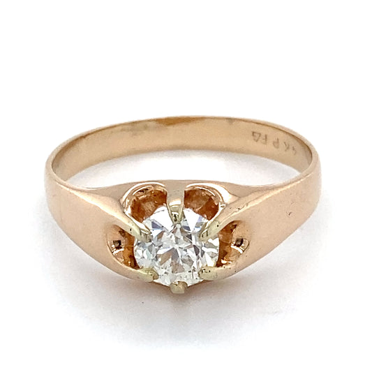 14K Yellow Gold Diamond Lady's Solitaire Ring; 2.9DWT; Size 10