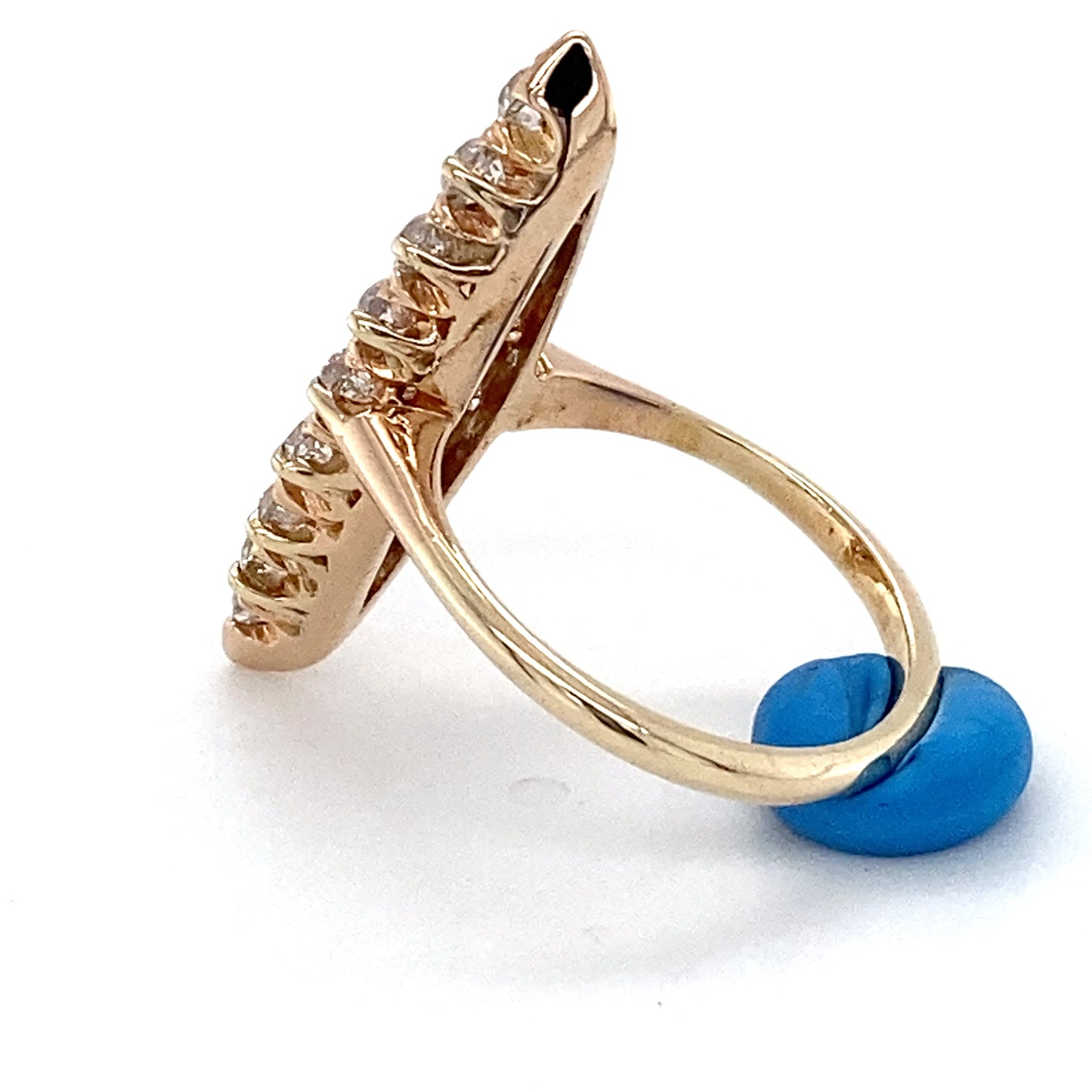 14K Yellow Gold Diamond Lady's Fashion Ring; 2.3DWT; Size 4.5