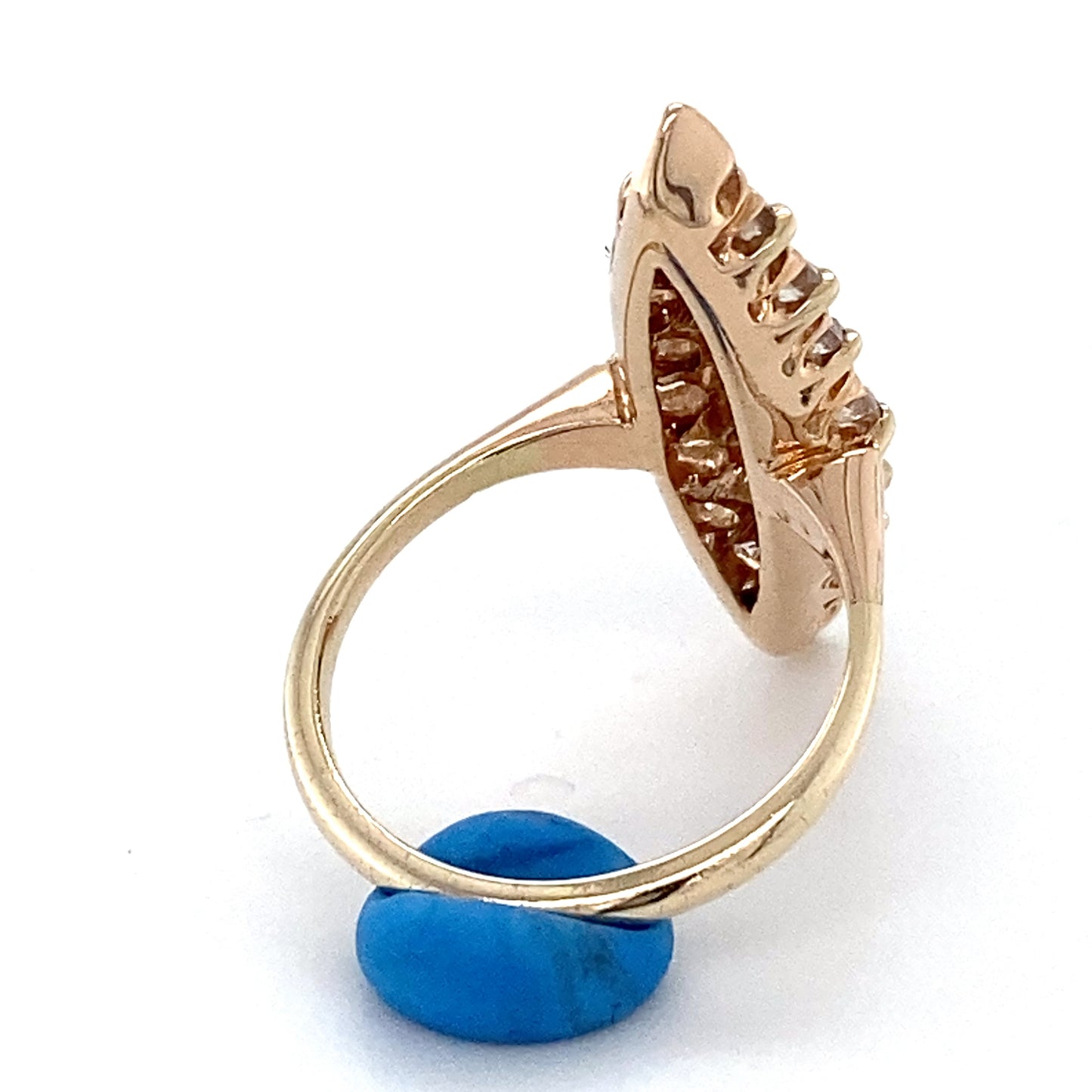 14K Yellow Gold Diamond Lady's Fashion Ring; 2.3DWT; Size 4.5