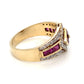14K Yellow Gold Ruby & Diamond Ring; 3.0DWT; Size 6