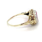 14K Yellow Gold Synthetic Ruby Lady's Ring; 1.4DWT; 2.2g; Size 5.5
