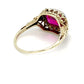 14K Yellow Gold Synthetic Ruby Lady's Ring; 1.4DWT; 2.2g; Size 5.5