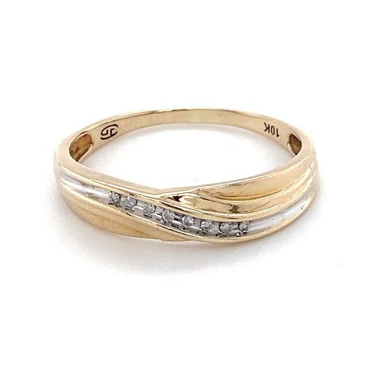 10K Yellow Gold Diamond Unisex Ring; 1.7DWT; Size 11.5