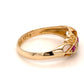 18K Yellow Gold Ruby & Diamond Lady's Ring; 1.8DWT; Size 7
