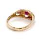 18K Yellow Gold Ruby & Diamond Lady's Ring; 1.8DWT; Size 7